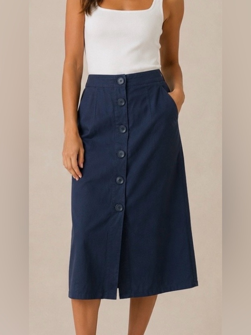The room 100% linen skirt